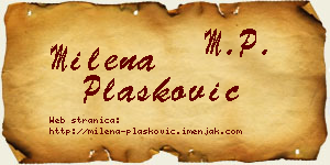 Milena Plasković vizit kartica